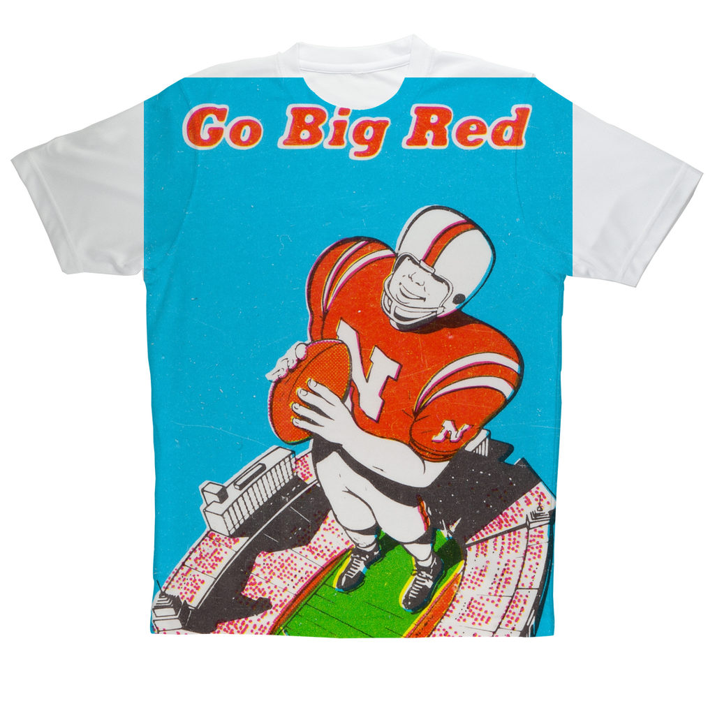 1973 Nebraska Cornhuskers Football Art Tee | Row One Brand Throwback Sports Art Apparel