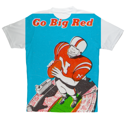 1973 Nebraska Cornhuskers Football Art Tee | Row One Brand Throwback Sports Art Apparel