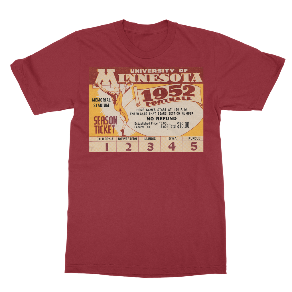 1952 Minnesota Football Ticket Classic Adult T-Shirt