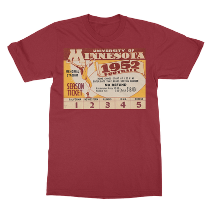 1952 Minnesota Football Ticket Classic Adult T-Shirt