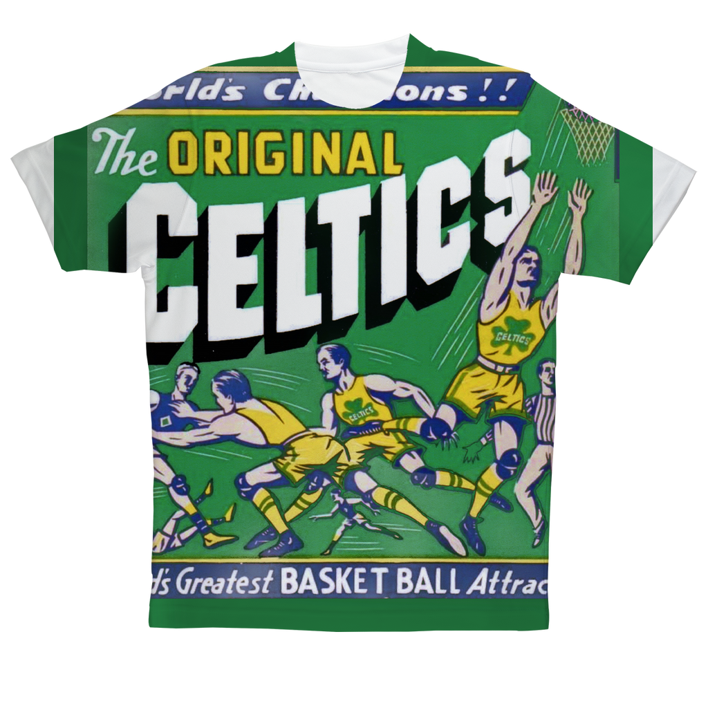 The Original Celtics | Vintage Basketball Graphic Art Tee | Row One Brand Vintage Sports Apparel