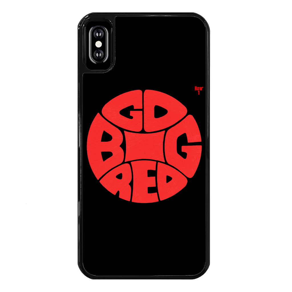 Retro Big Red Basketball Black Hard Phone Case