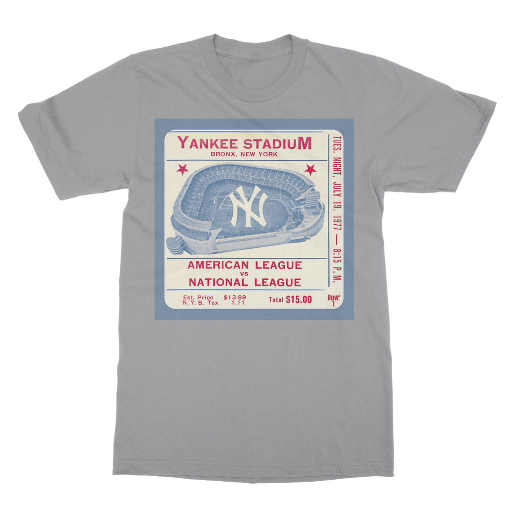 1977 New York Yankees Baseball Ticket Stub Tee | Row One Brand Vintage Ticket Stub Graphic Tees