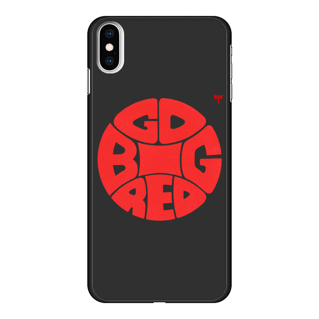 Retro Big Red Basketball Black Hard Phone Case