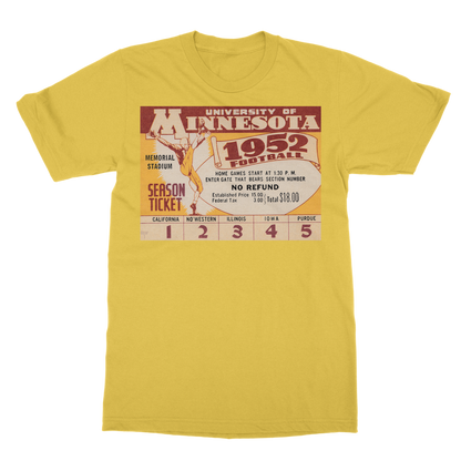 1952 Minnesota Football Ticket Classic Adult T-Shirt