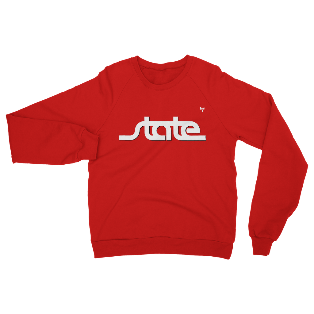 Throwback State Script Classic Adult Sweatshirt