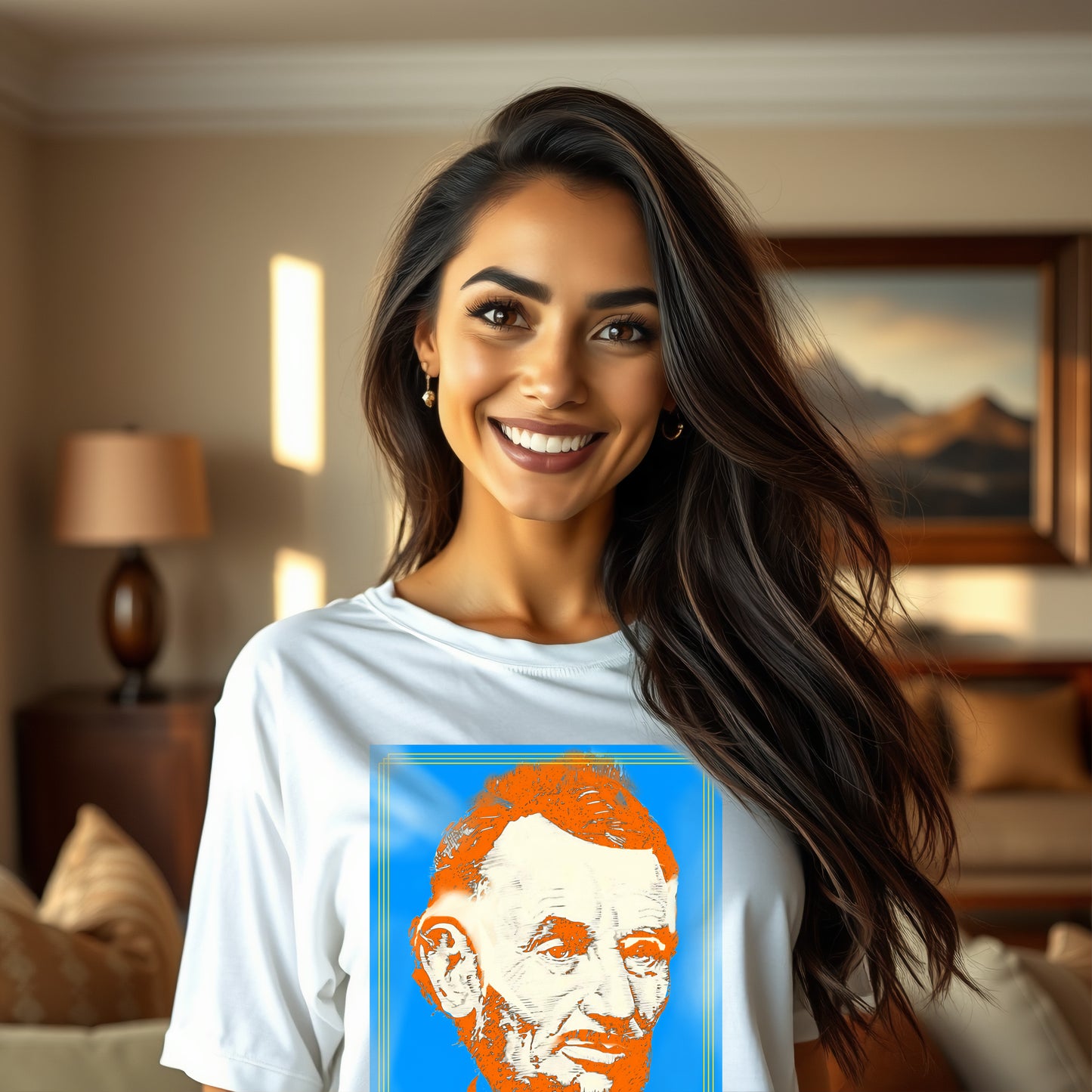 Abe Lincoln OKC Basketball Fan Tee