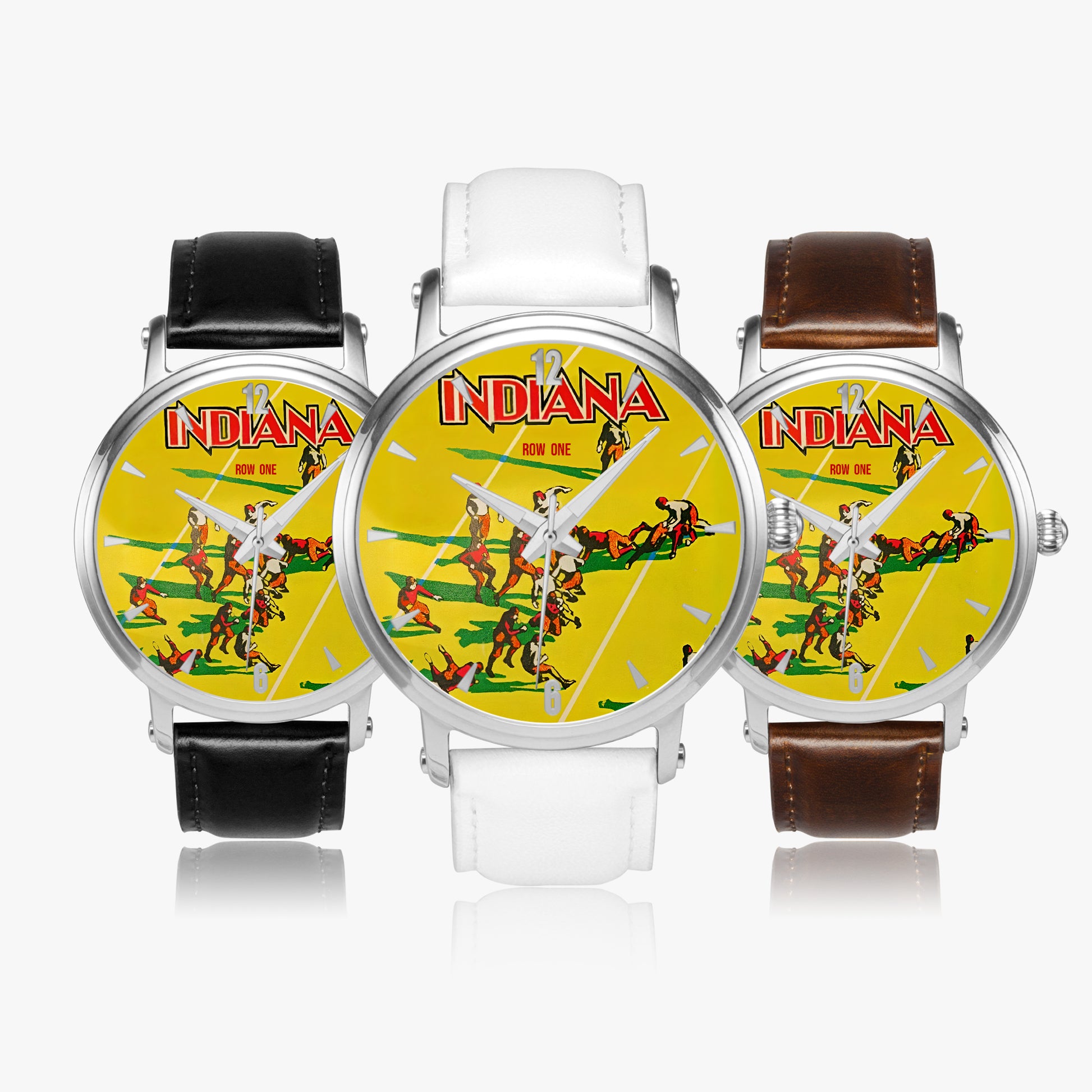 Three Row One Brand vintage 1930 Indiana Hoosiers football art watches