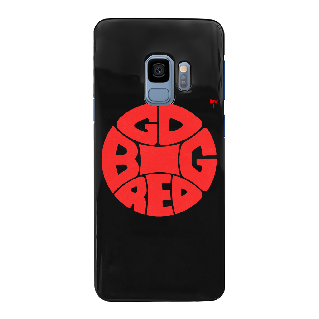 Retro Big Red Basketball Black Hard Phone Case