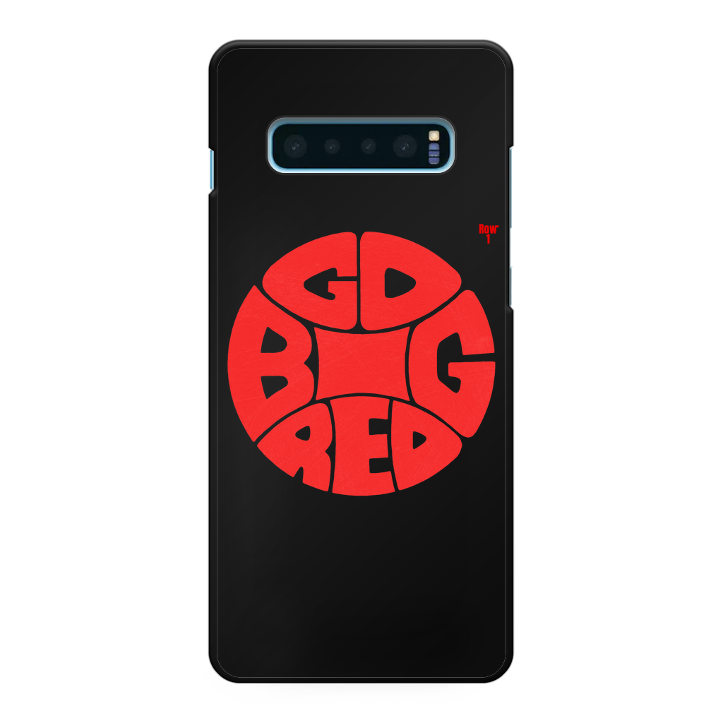 Retro Big Red Basketball Black Hard Phone Case