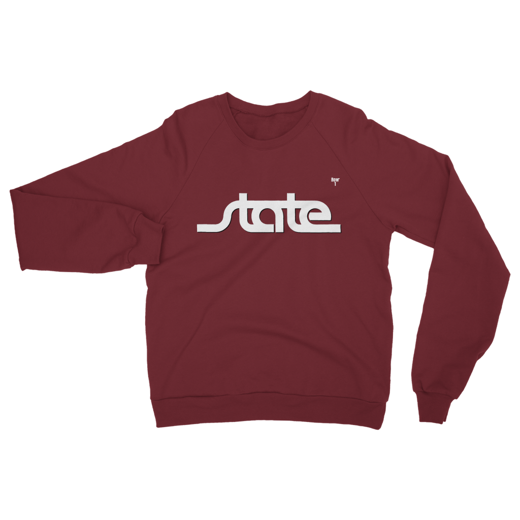 Throwback State Script Classic Adult Sweatshirt