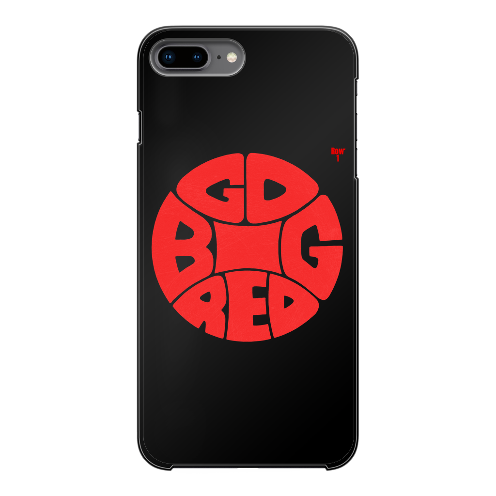 Retro Big Red Basketball Black Hard Phone Case