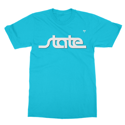 Row One Brand Throwback State Script Classic Adult T-Shirt