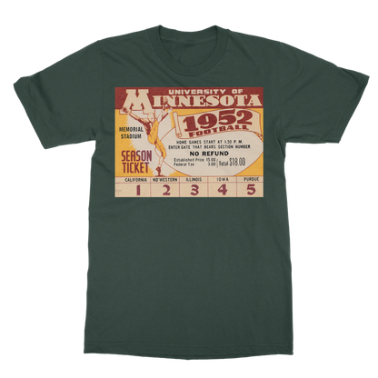 1952 Minnesota Football Ticket Classic Adult T-Shirt