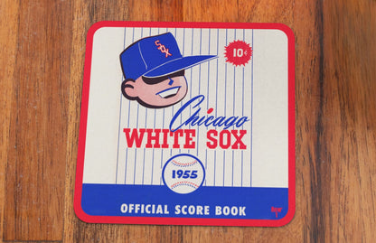 Chicago Father's Day Gift Ideas | 1955 White Sox Score Book Art Coasters | Row One Brand