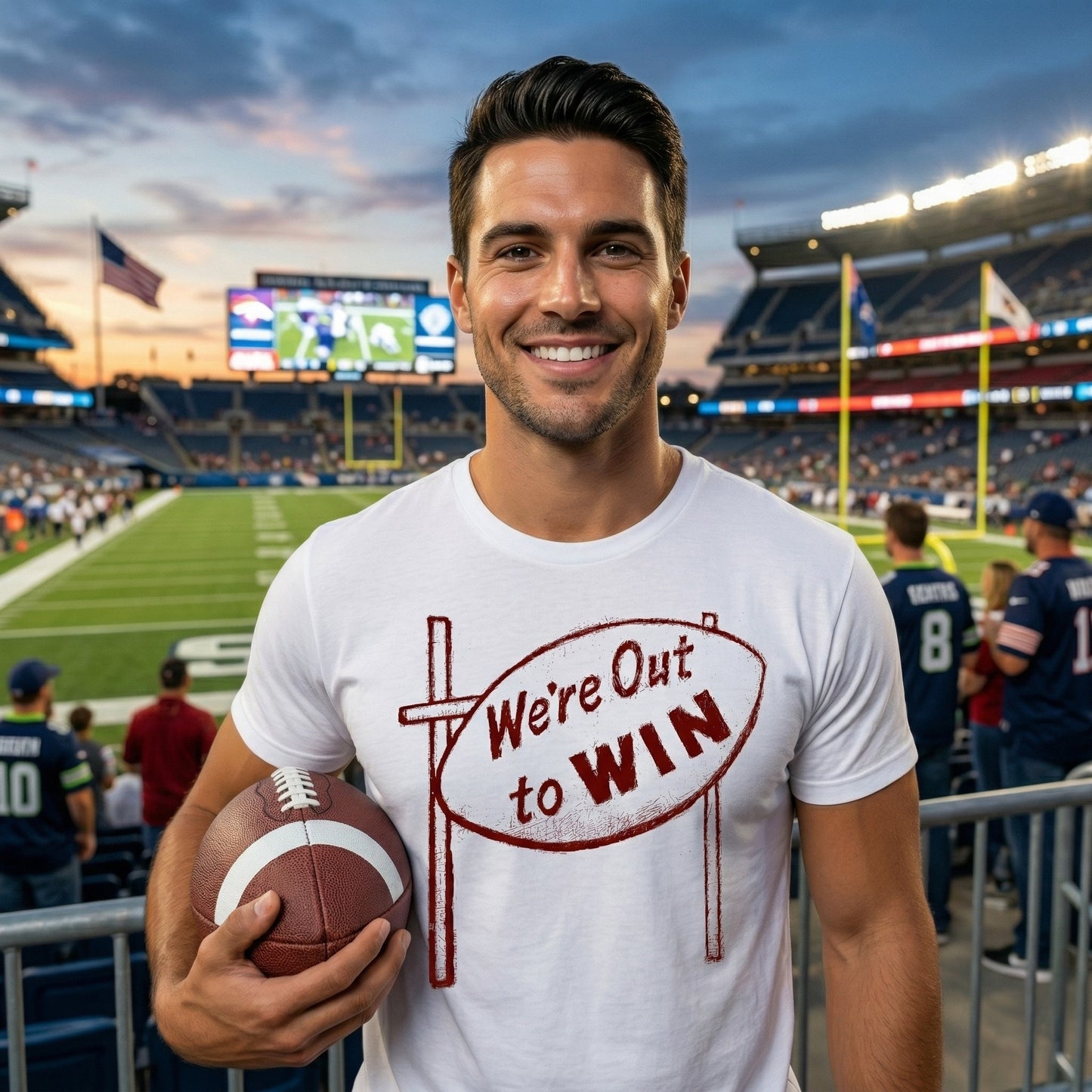 1950s Out To Win College Football Tee