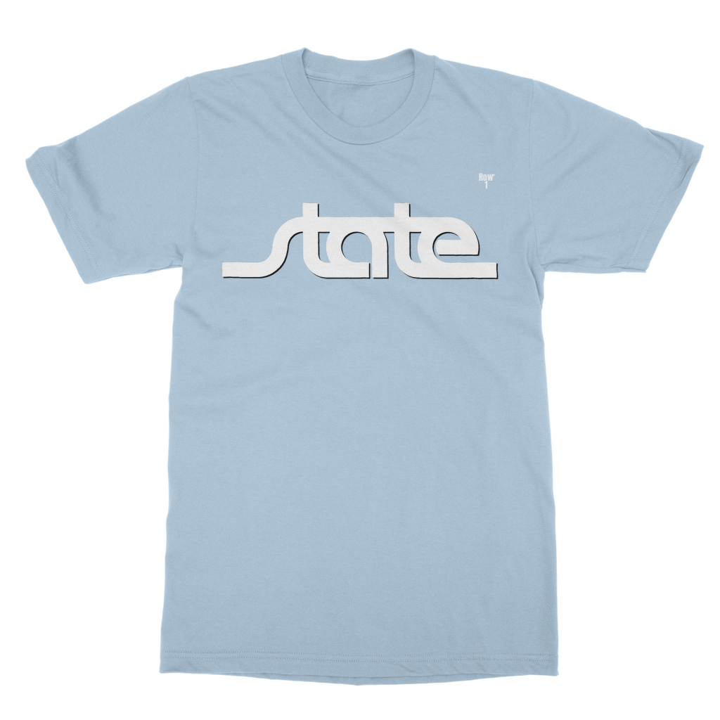 Row One Brand Throwback State Script Classic Adult T-Shirt
