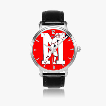 Row One Brand vintage early 1900s Ole Miss Rebels baseball art watch with black leather band