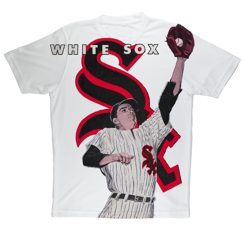 1957 Chicago White Sox Baseball Art Tee | Row One Brand Vintage Tees with Ornamental Graphics Created from Historic Sports Memorabilia