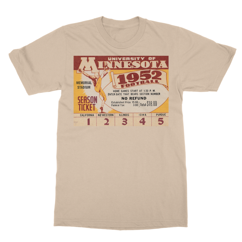 1952 Minnesota Football Ticket Classic Adult T-Shirt