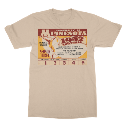 1952 Minnesota Football Ticket Classic Adult T-Shirt