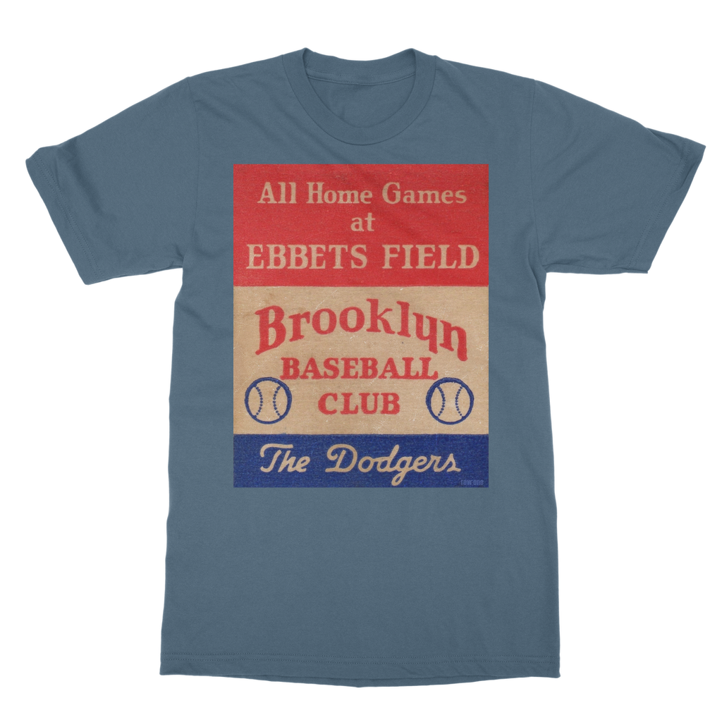 1939 Brooklyn Dodgers Baseball Club Classic Heavy Cotton Adult T-Shirt