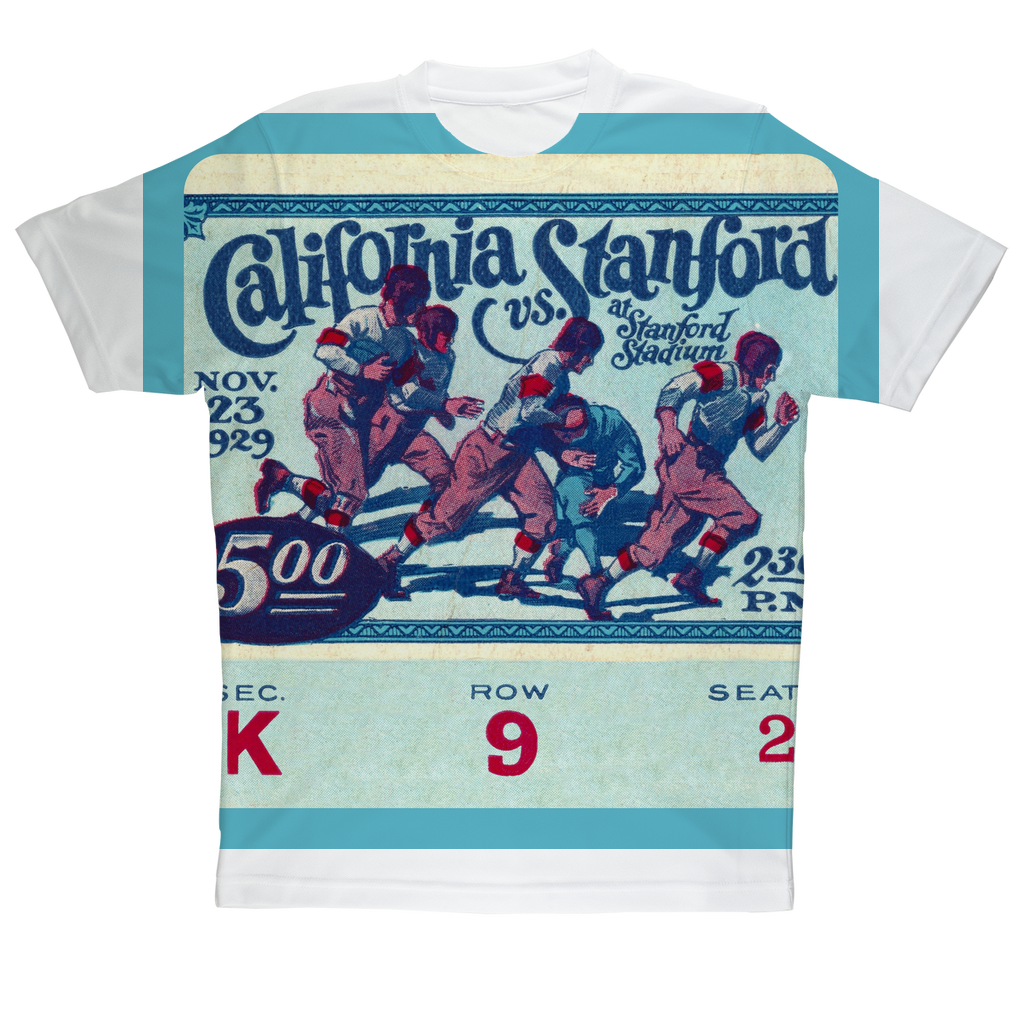 1929 California vs. Stanford Football Ticket Tee | Row One Brand Vintage Ticket T-Shirts