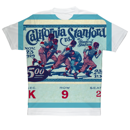 1929 California vs. Stanford Football Ticket Tee | Row One Brand Vintage Ticket T-Shirts