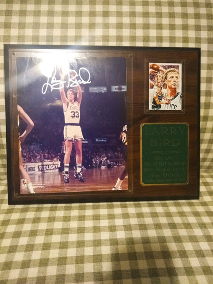 Early 1990s Larry Bird Autographed Photo Plaque | Row One Brand