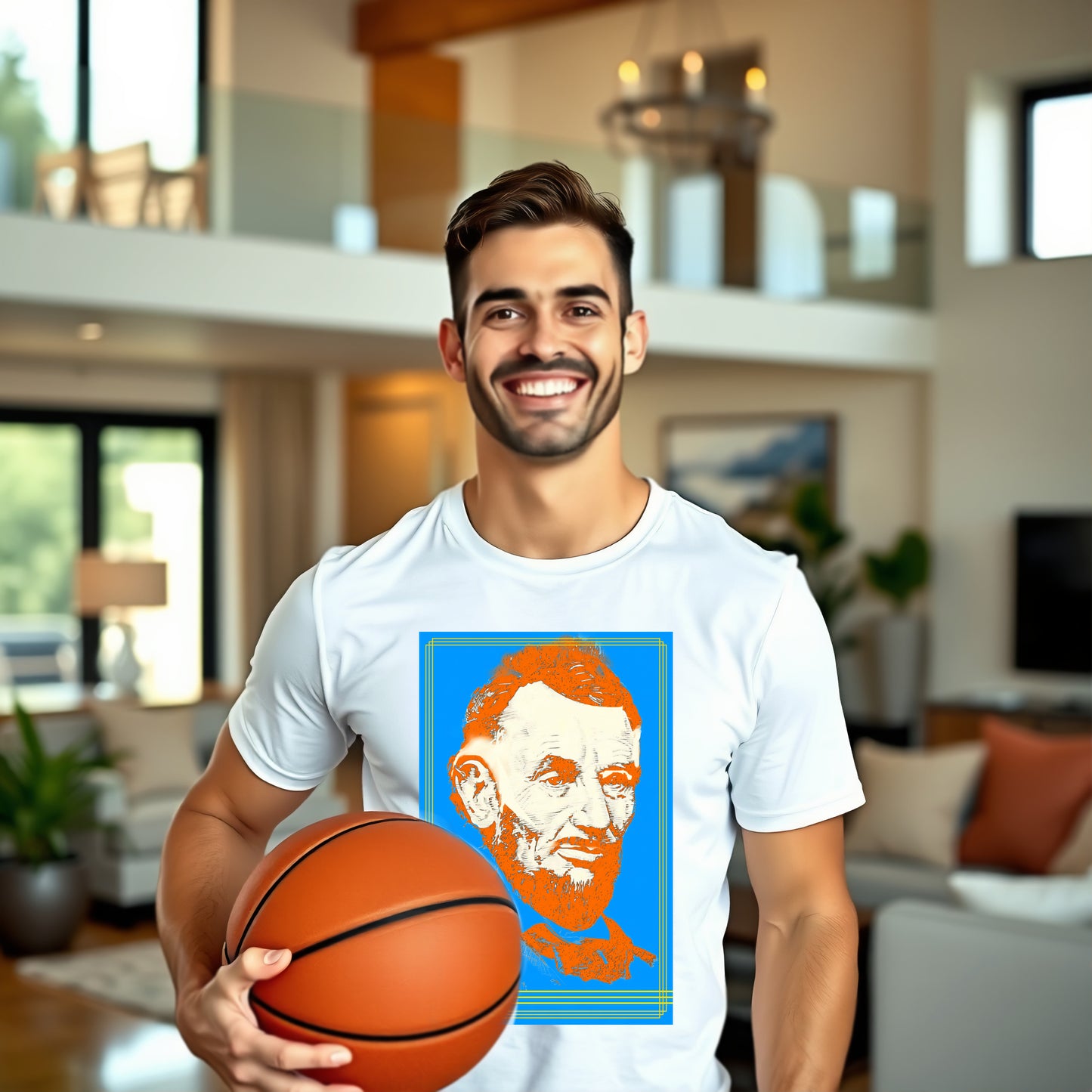 Abe Lincoln Oklahoma City Basketball Fan Tee