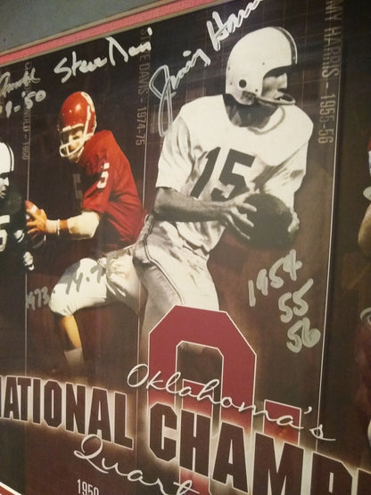 Autographed Oklahoma Sooners National Champions Quarterbacks Framed Art
