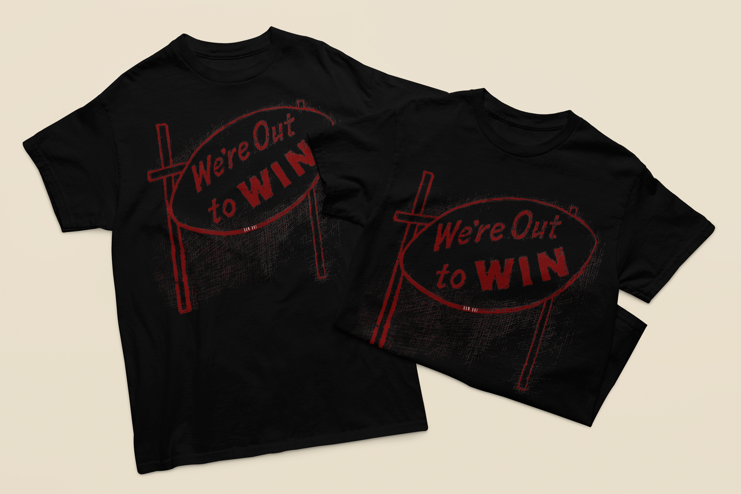 "We're Out To Win" 1950s Football Tee
