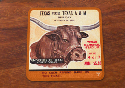 Vintage Texas Football Ticket Stub Variety Set