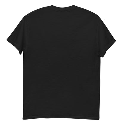 Plain black t-shirt on a white background