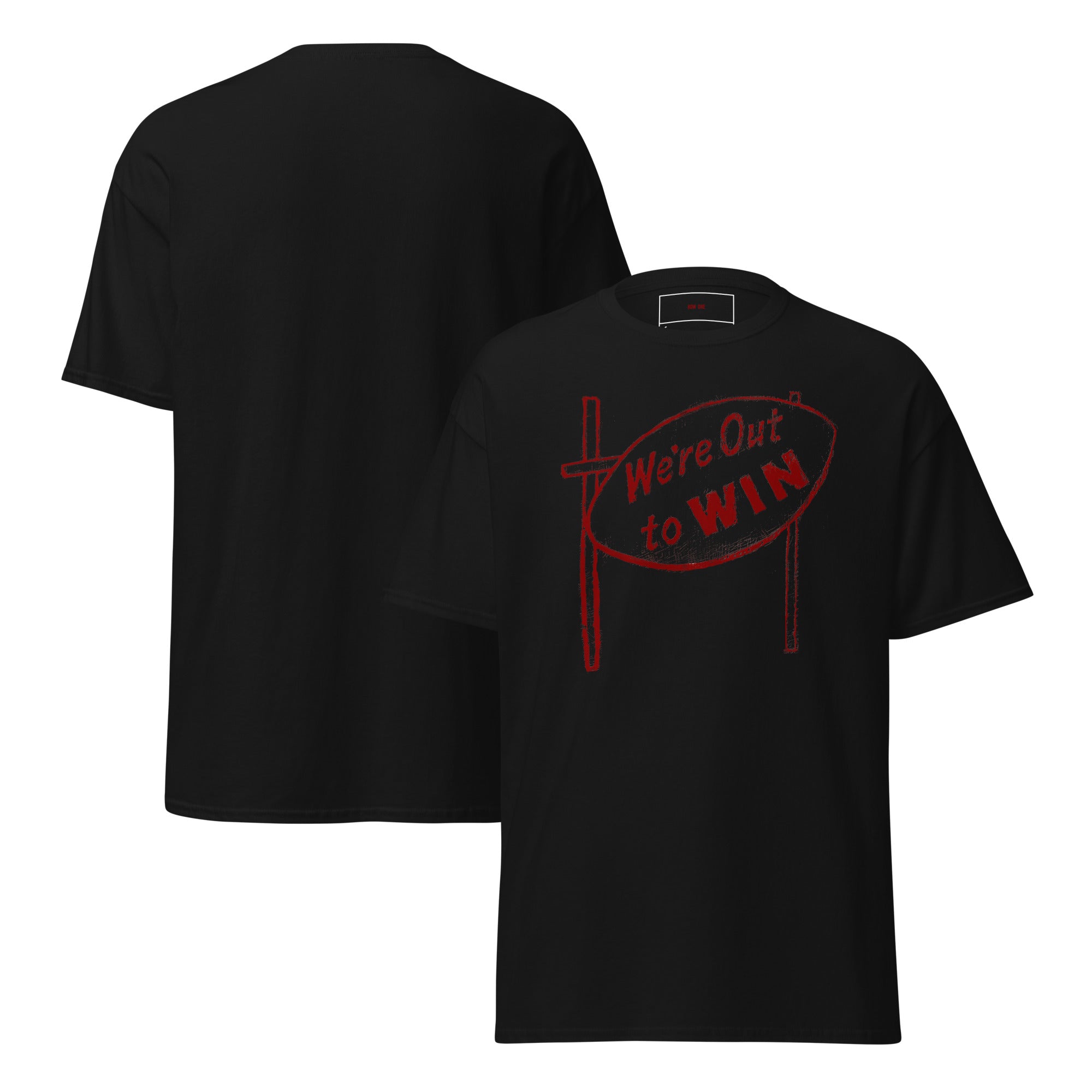1950s Out to Win Black Tee – COOLSTUB