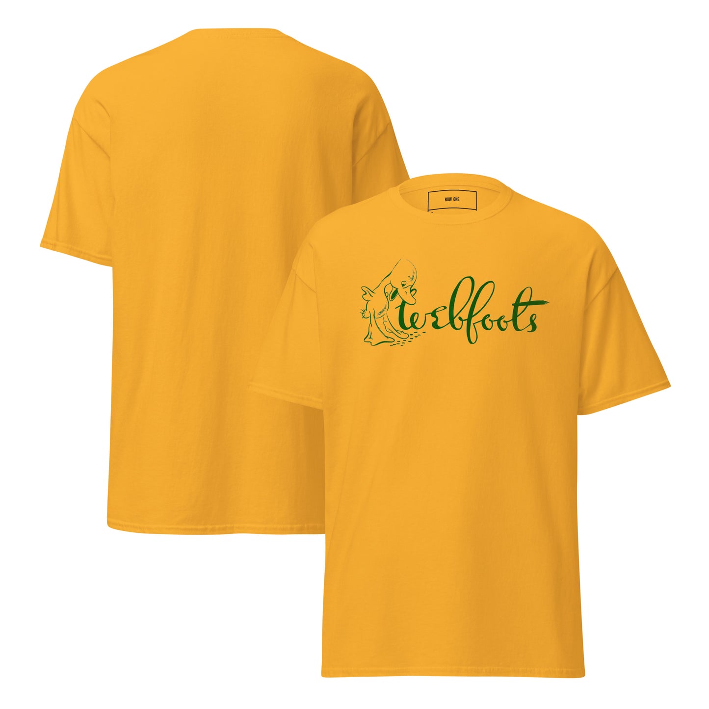 Row One Brand vintage 1940s college art tee with Webfoots cartoon