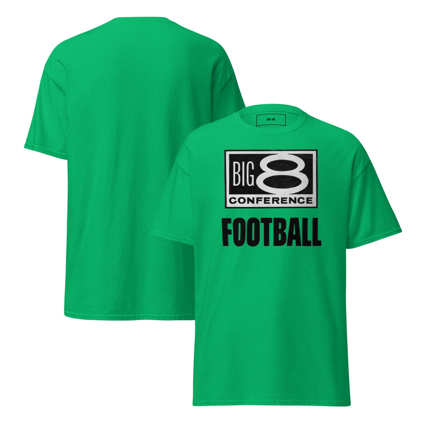 Green Gildan Cotton Shirt Big 8 Conference Football Tee from Row One Brand