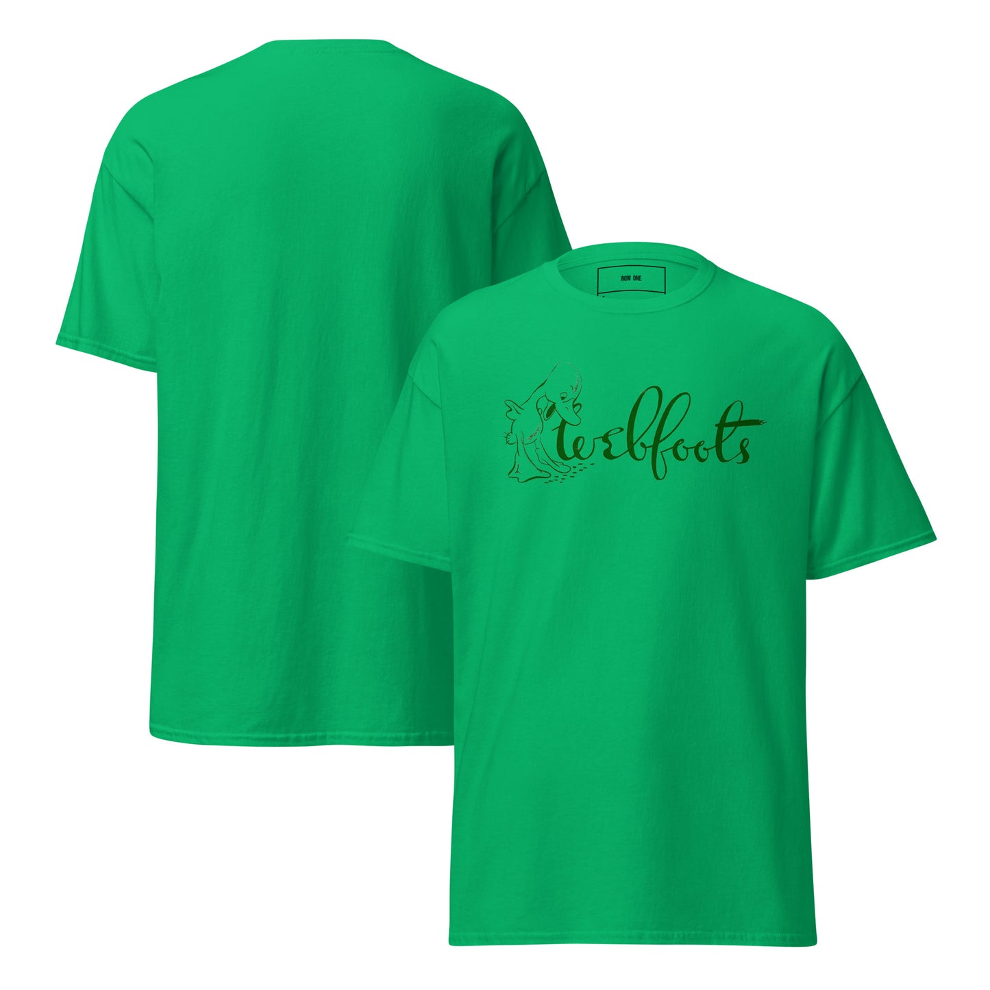 Row One Brand vintage 1940s college art tee with Webfoots cartoon