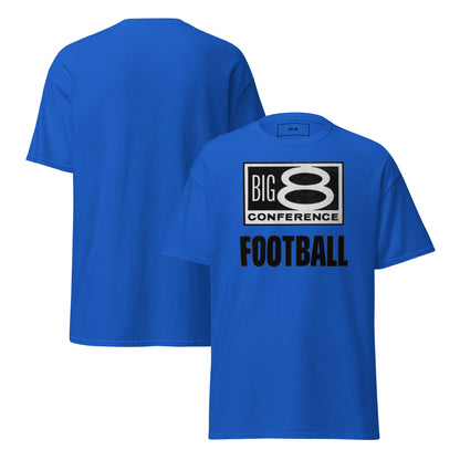 Blue Gildan Cotton Shirt Big 8 Conference Football Tee from Row One Brand