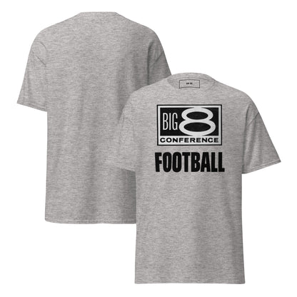 Gray Gildan Cotton Shirt Big 8 Conference Football Tee from Row One Brand