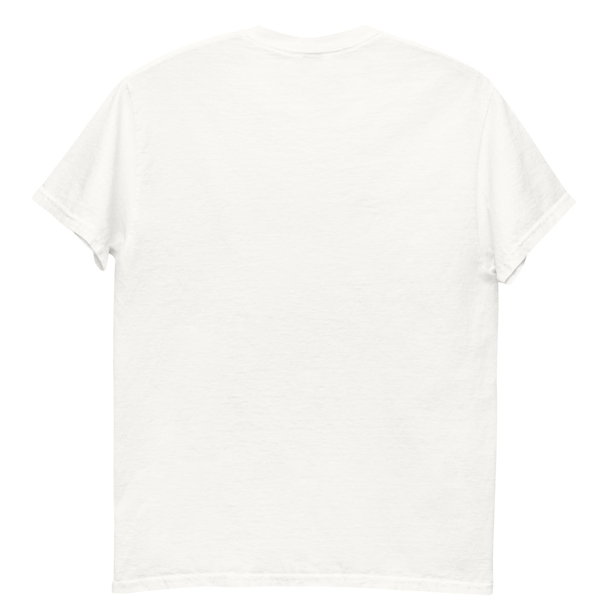 Back of white tee