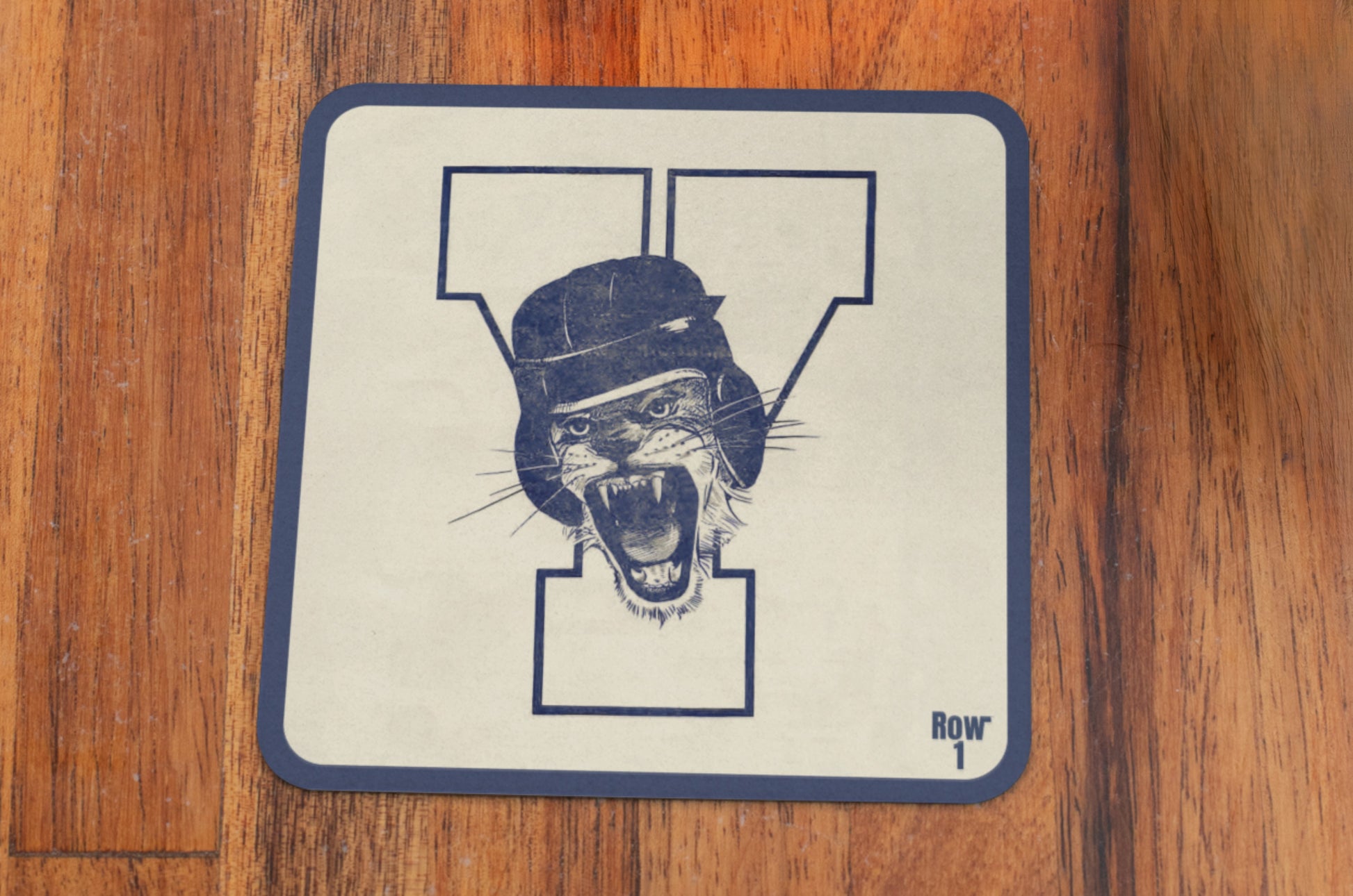 Vintage BYU Cougar Mascot Art Drink Coasters | Row One Brand Vintage Sports Gifts