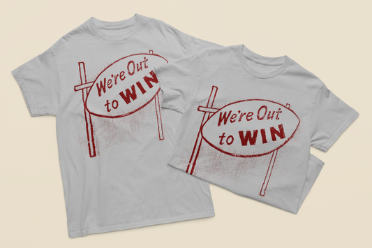"We're Out To Win" 1950s Football Tee