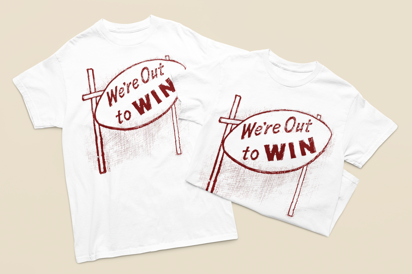 "We're Out To Win" 1950s Football Tee