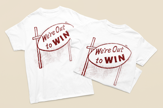 "We're Out To Win" 1950s Football Tee
