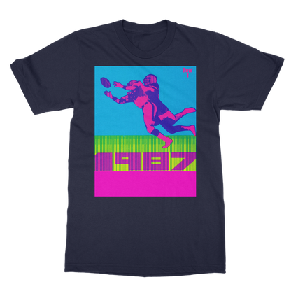 1987 Football Row 1 Classic Heavy Cotton Adult T-Shirt