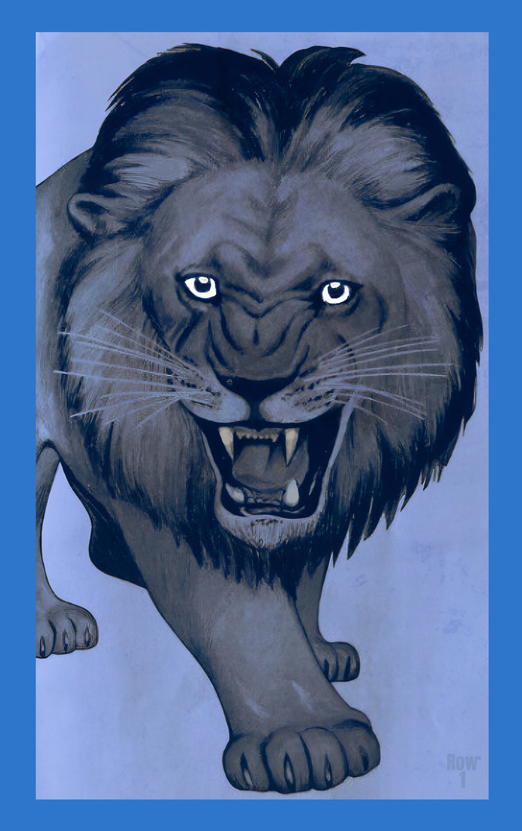 1955 Detroit Lion Art by Row One Brand
