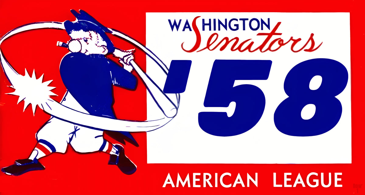 Washington Senators Baseball Art from 1958