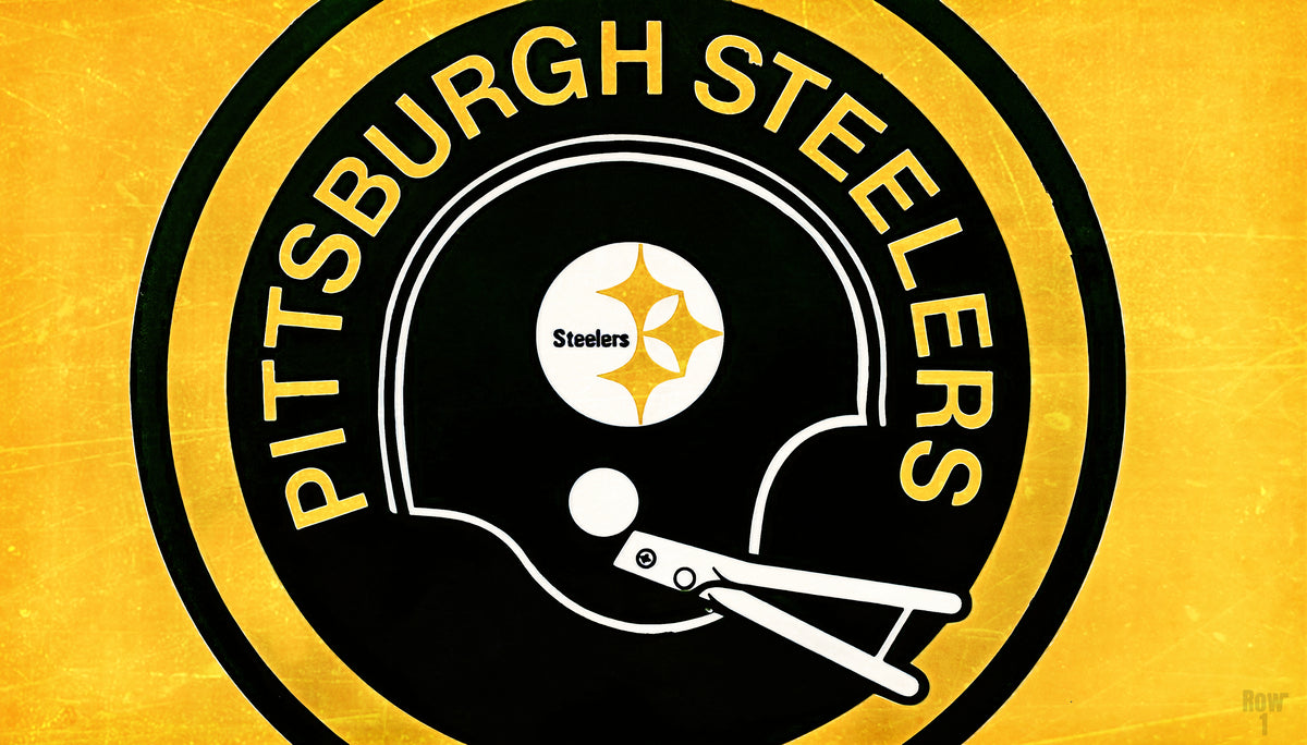 Throwback 1970's Pittsburgh Steelers Helmet Art