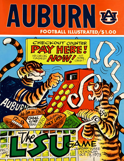 1973 Auburn vs. LSU Football Cover Art